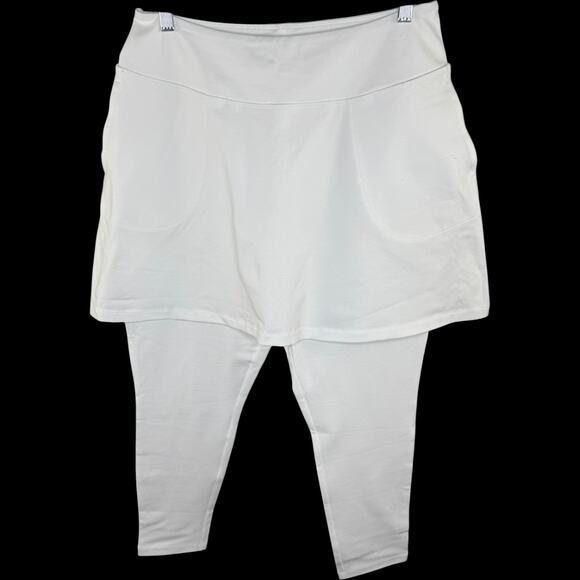 Wicked by Women with Control Petite Skirted Legging Alabaster Medium Petite - Picture 1 of 11